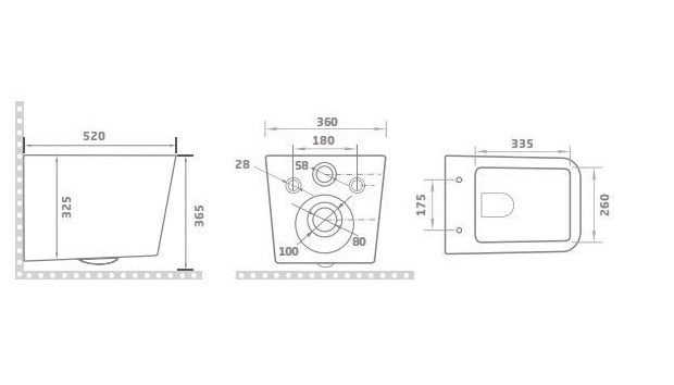 Унитаз подвесной Gid Tr2144BL - 1