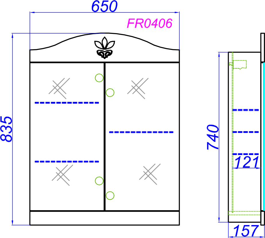 Мебель для ванной Aqwella Franchesca 65 - 11