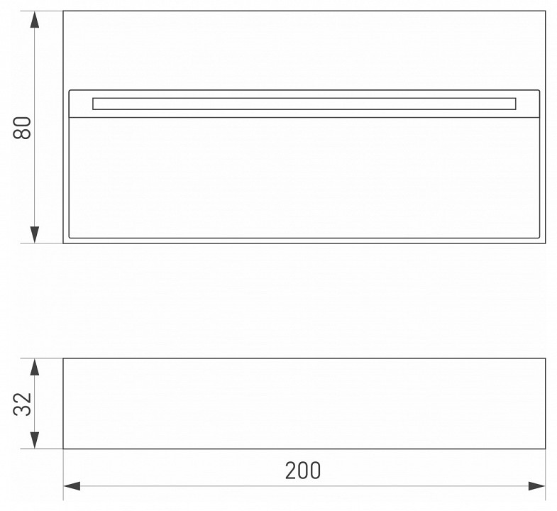 Уличный настенный светодиодный светильник Arlight LGD-Trace-S200x80-8W Warm3000 029961 - 2