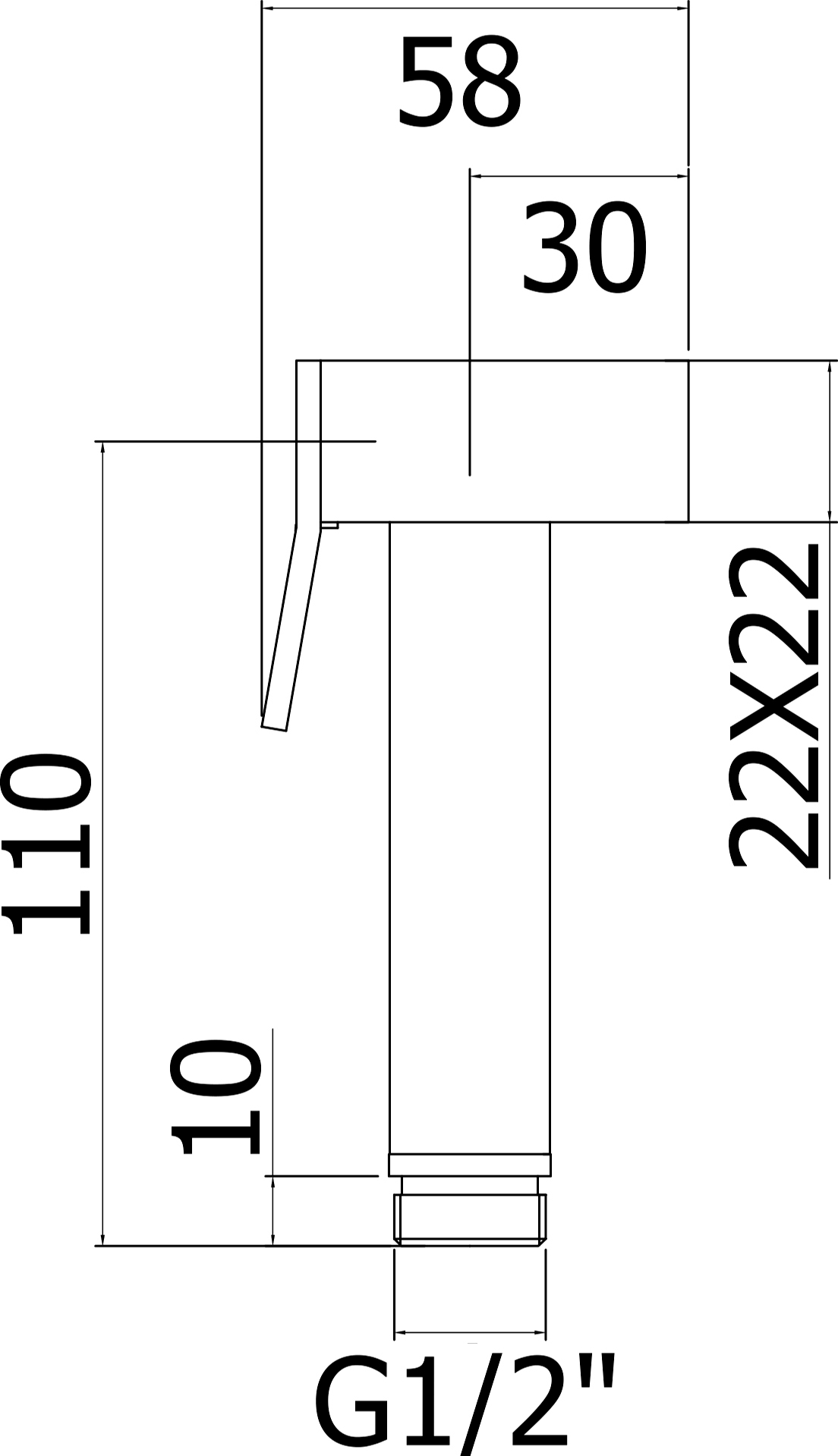 Гигиенический душ Paffoni Tweet Square ZDOC121CR хром - 2