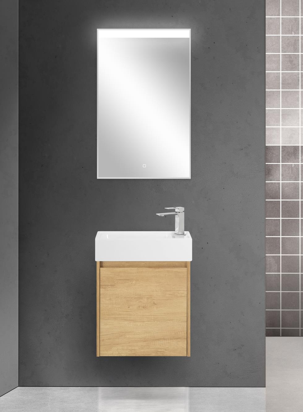 Тумба с раковиной Belbagno Kraft Mini 50 R светлое дерево - 6