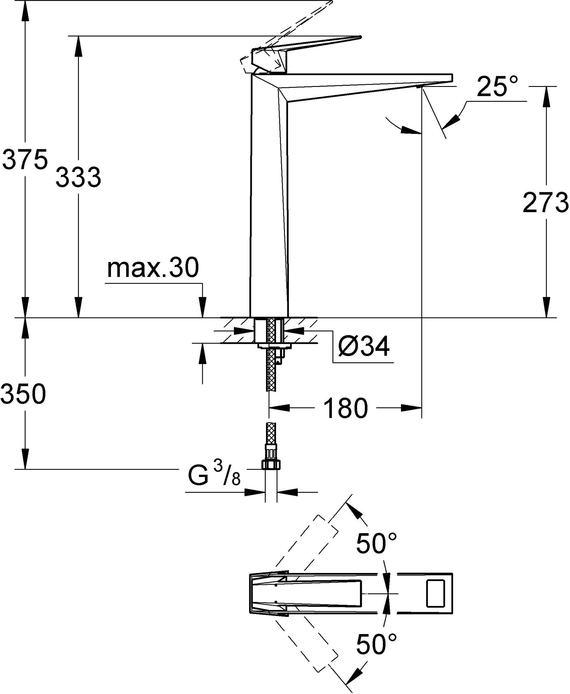 Смеситель Grohe Allure Brilliant 23114000 для раковины - 5