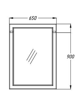 Зеркало Opadiris Омега 65 слоновая кость Z0000006456 - 2