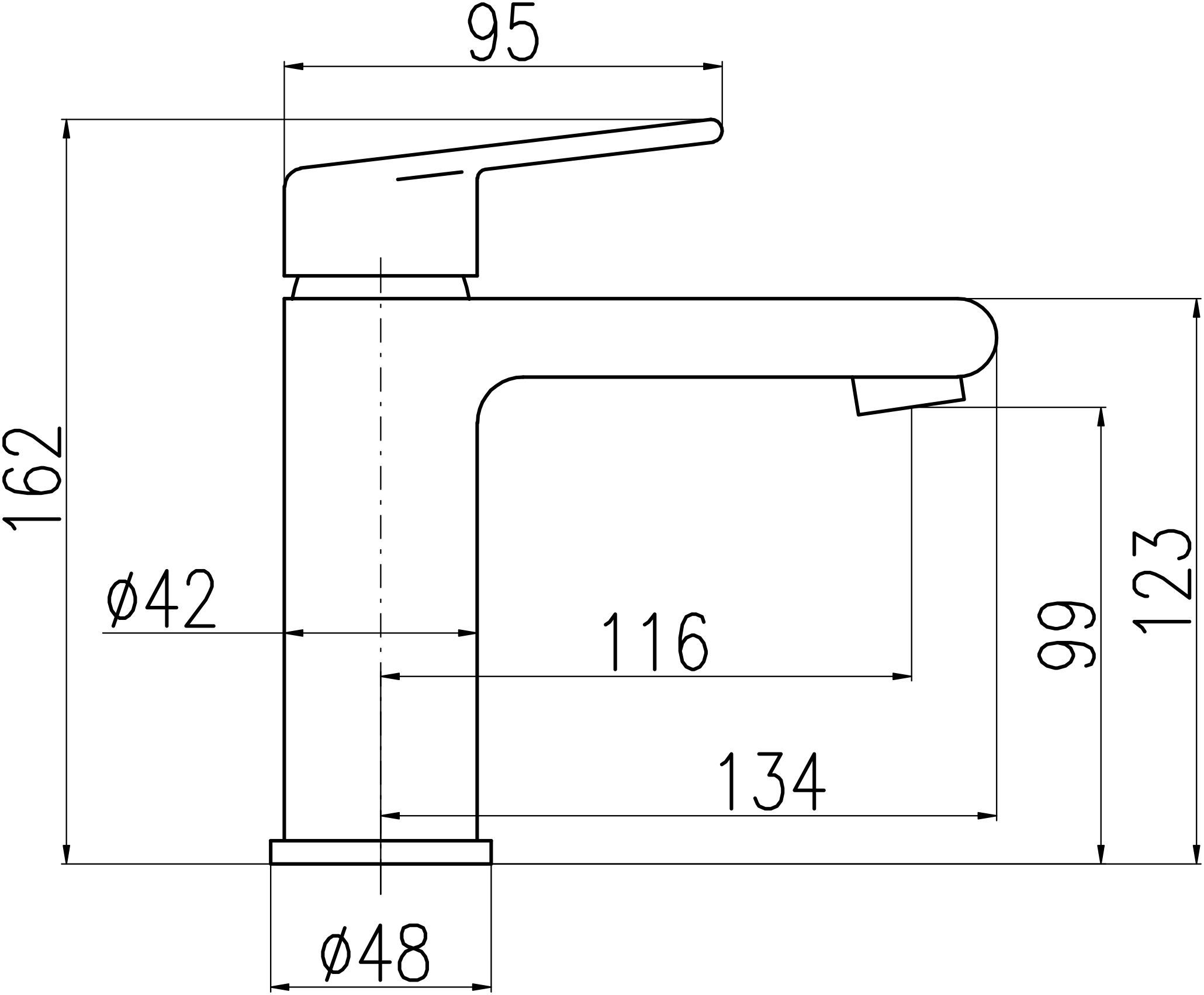 Смеситель для раковины Rav Slezak Colorado черный матовый - хром CO128.5CMATC - 2