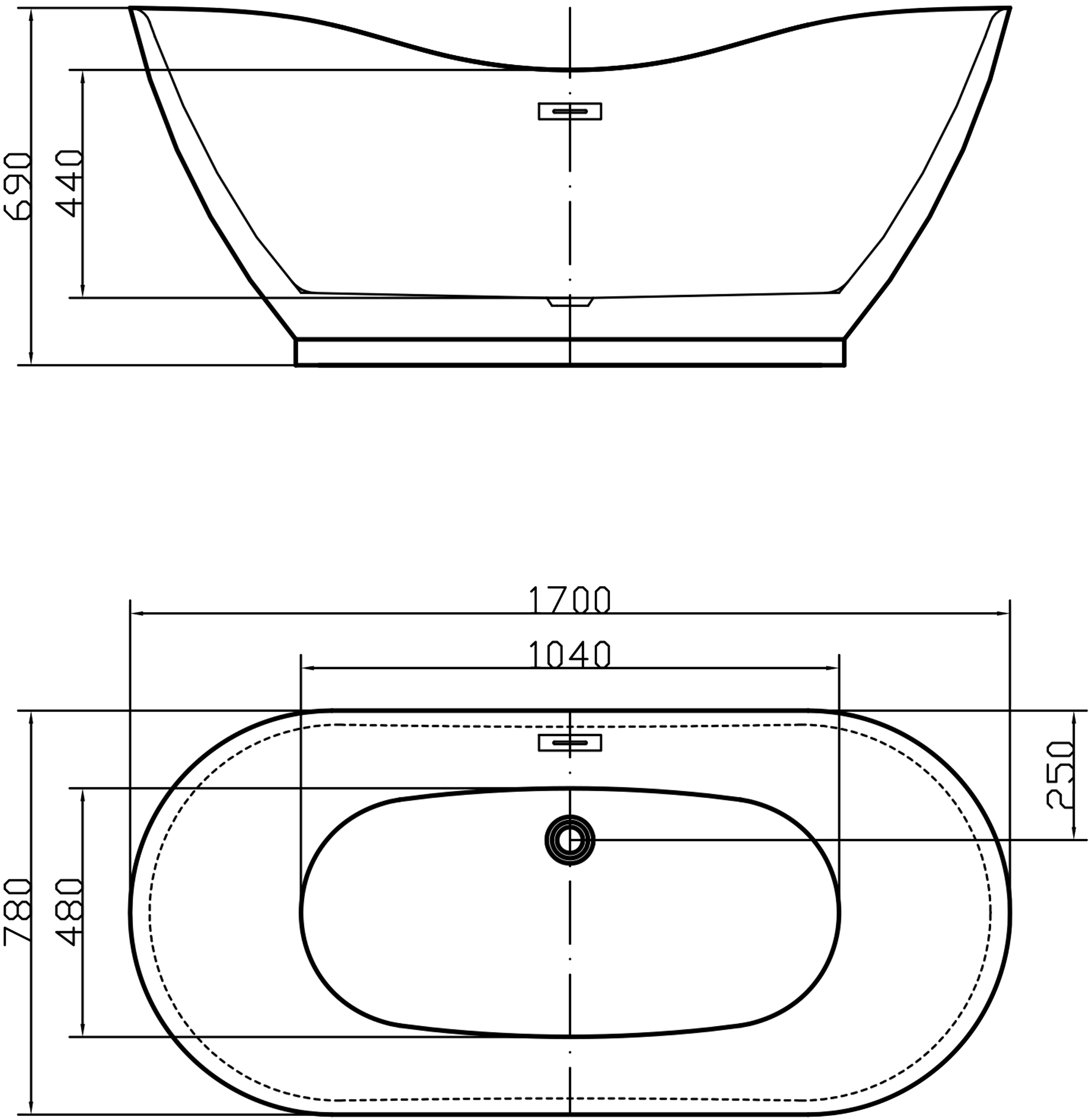 Акриловая ванна Swedbe Vita 8835 - 3