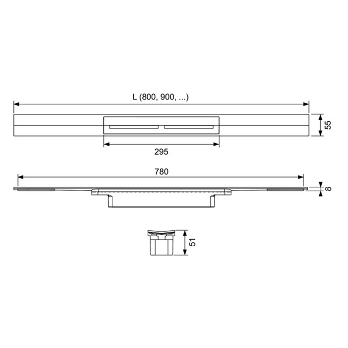 Профиль для душа TECEdrainprofile, 1200 мм, PVD Brushed Red Gold 671203 - 1