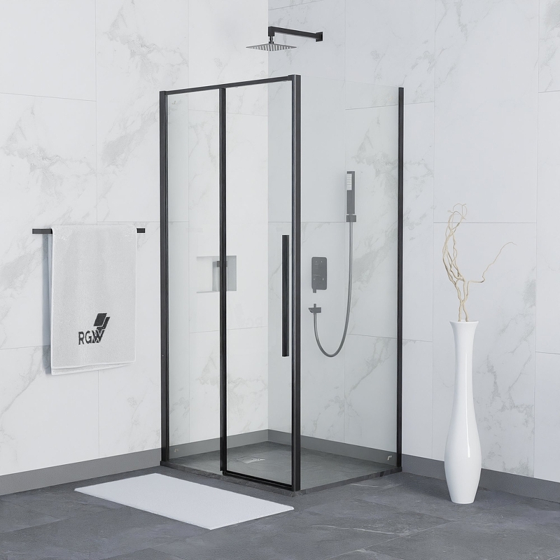 Душевой уголок RGW Stilvoll SV-42B 120x70 профиль черный стекло прозрачное 32324272-014 - 1