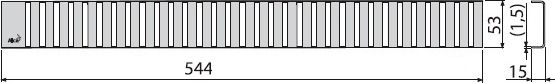 Решетка AlcaPlast Line 550M матовая LINE-550M - 1