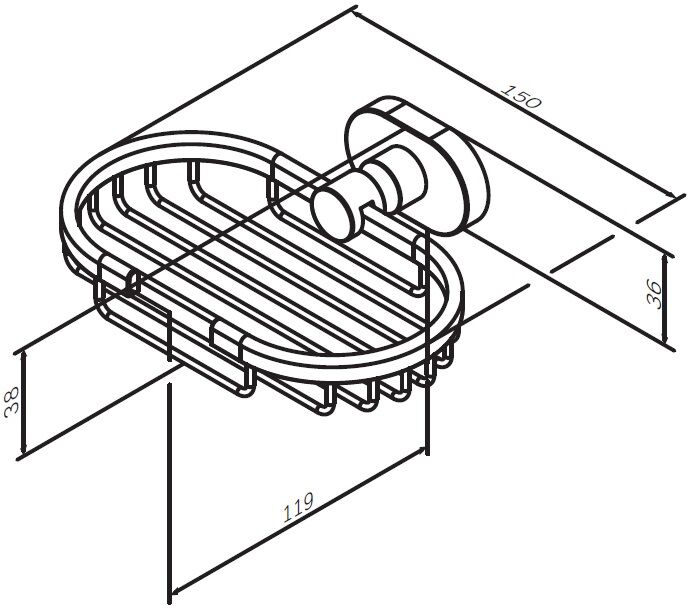 Мыльница AM.PM Sense L A7434600 - 5