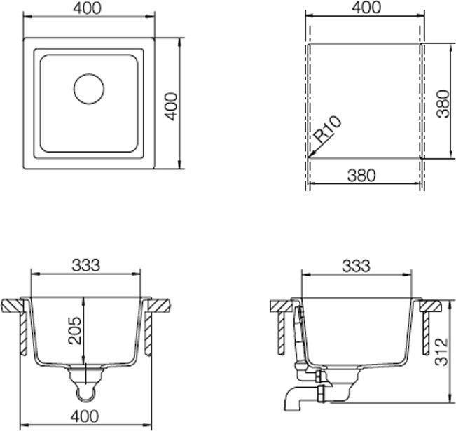 Мойка  Euro 40  Cristalite саббиа 700225 - 1