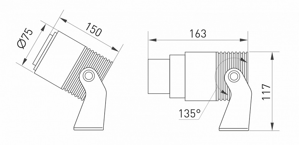 Настенно-потолочный прожектор Arlight Ray 032562 - 2