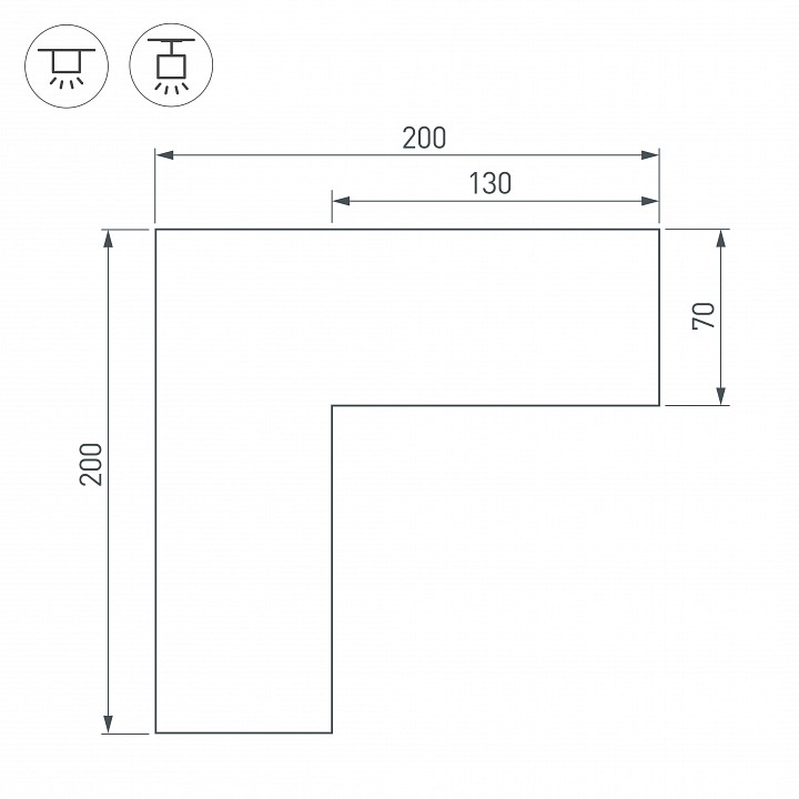 Коннектор L-образный внешний Arlight SL-Line-6070 030140 - 2