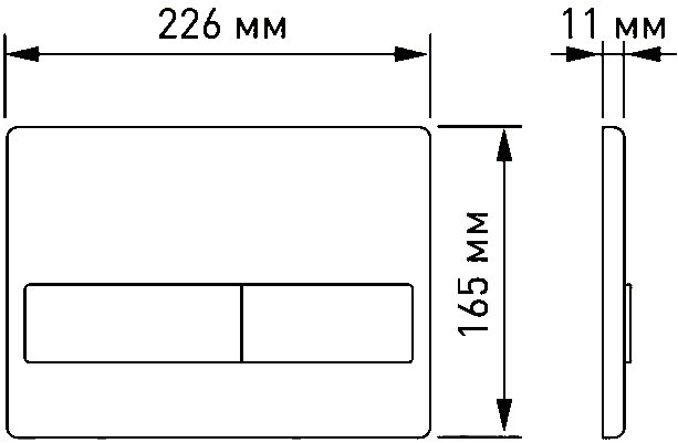 Комплект Berges Wasserhaus Novum 043263 кнопка белая - 11