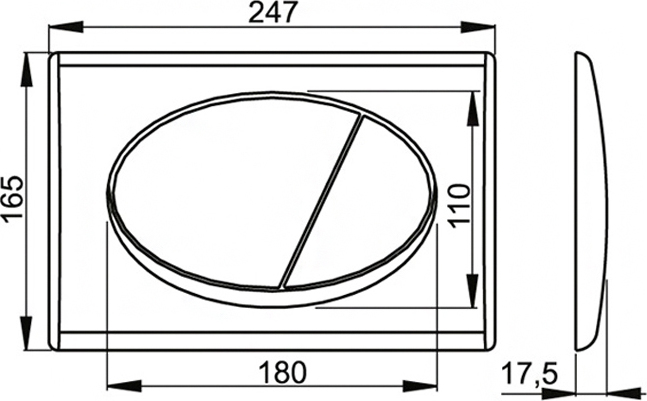 Кнопка смыва AlcaPlast ALCA M70 белая - 1