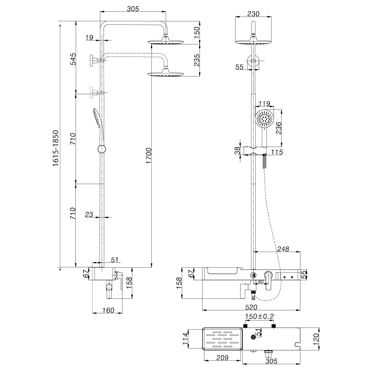 Душевая стойка Lemark Tropic LM7007C - 1