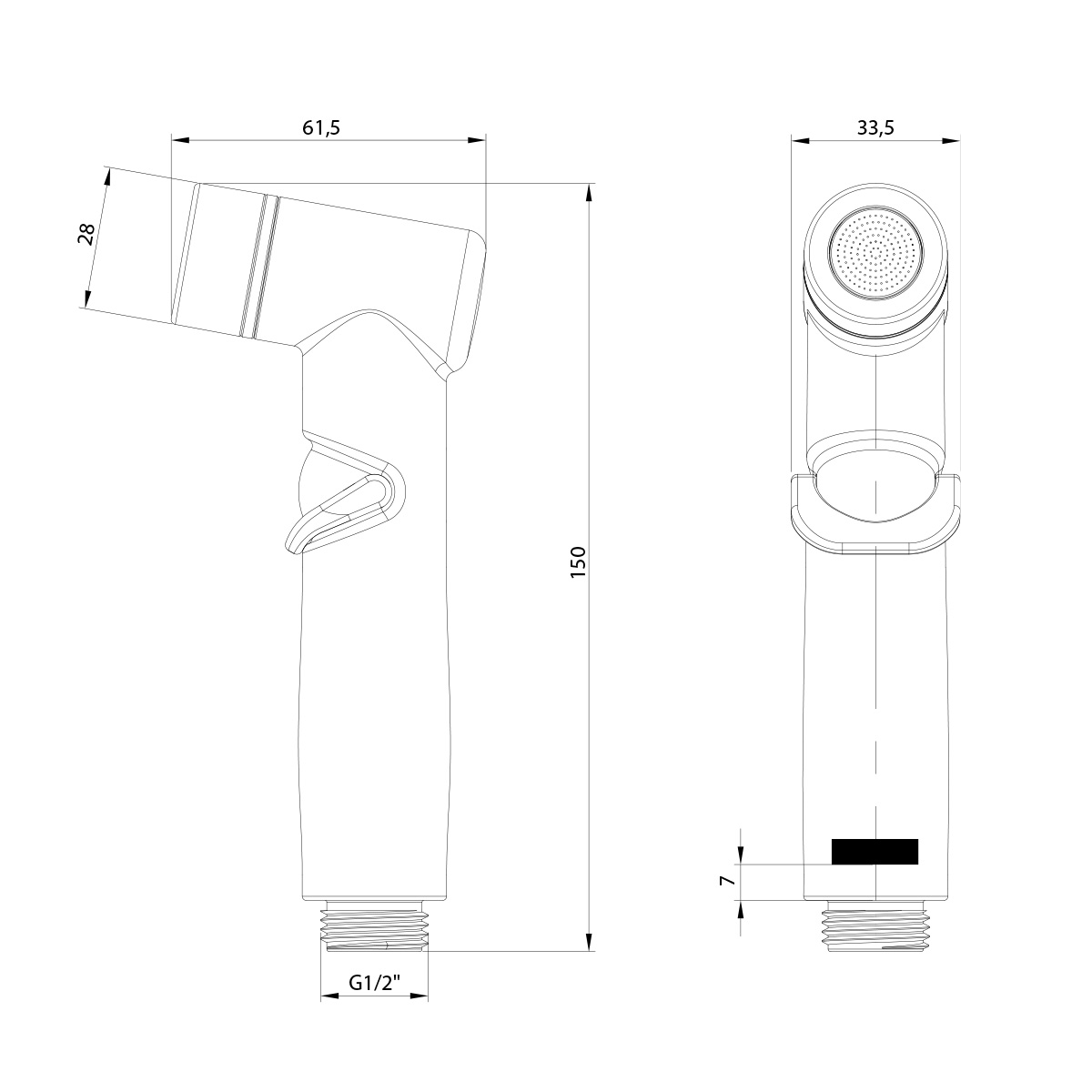 Лейка для гигиенического душа Lemark  LM8140GM - 1