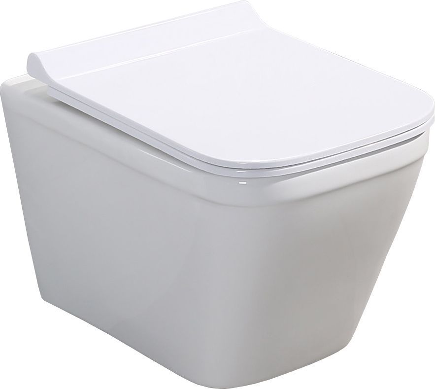 Унитаз подвесной BelBagno Dory BB522ACHR безободковый, с сиденьем микролифт BB2138SC - 0