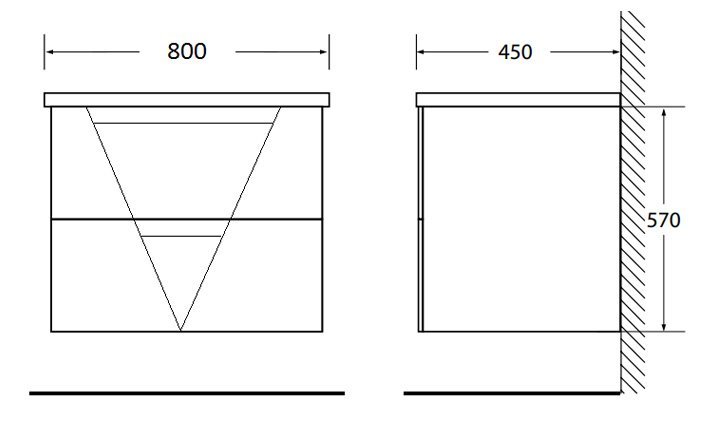 Тумба с раковиной BelBagno Vittoria 80 белый матовый - 17