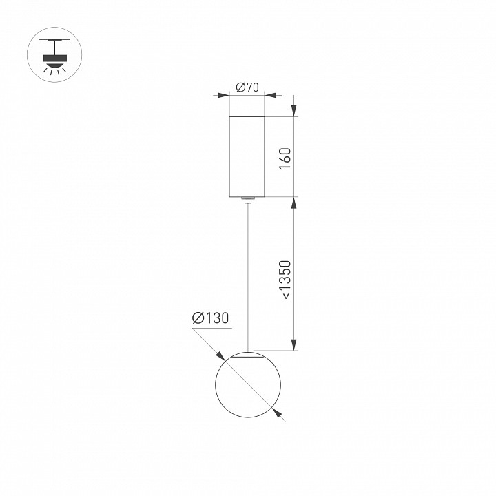 Подвесной светодиодный светильник Arlight SP-Beads-Hang-R130-10W Warm3000 036523 - 4