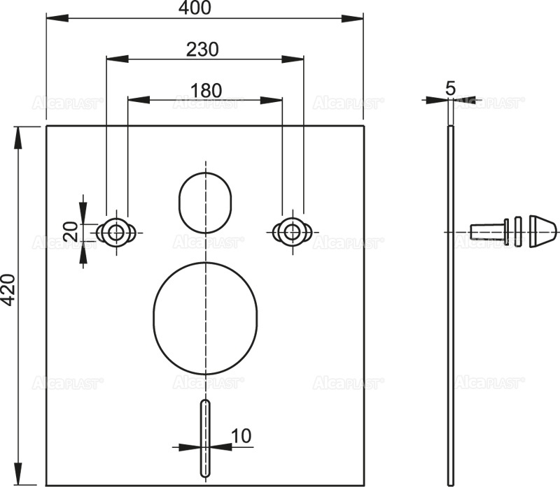 Шумоизоляционная панель для инсталляции Alcaplast M930 - 1