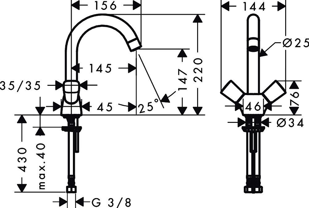 Смеситель Hansgrohe Logis 71221000 для раковины - 1