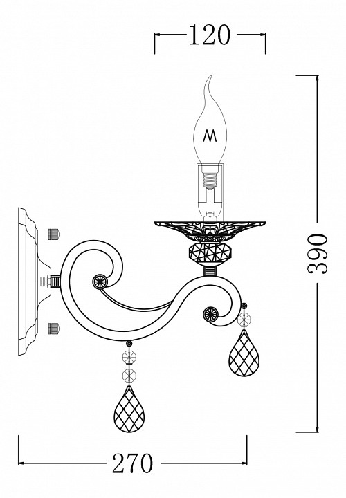 Бра Maytoni Grace ARM247-01-G - 3