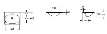 Раковина накладная BelBagno 60 белый BB1923-600 - 2