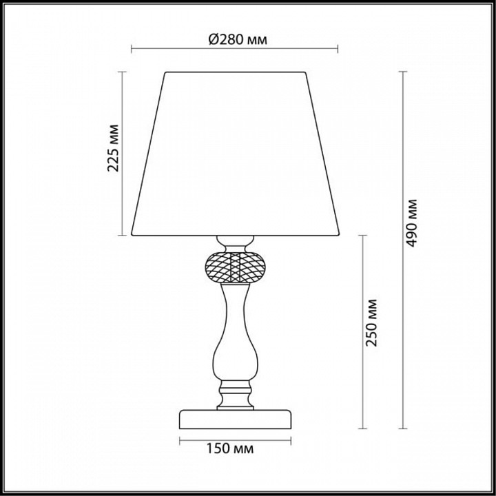 Настольная лампа Odeon Light Classic Aurelia 3390/1T - 3