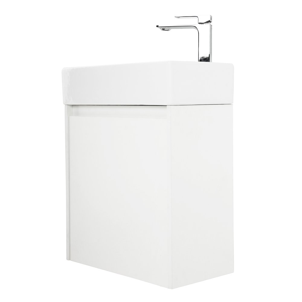 Тумба с раковиной Belbagno Kraft Mini 50 R белый матовый - 2