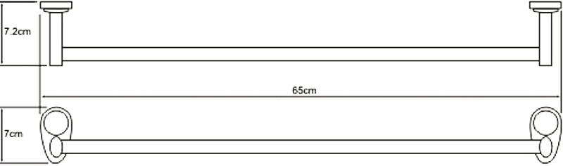 Полотенцедержатель Wasserkraft Main 65 хром K-9230 - 2