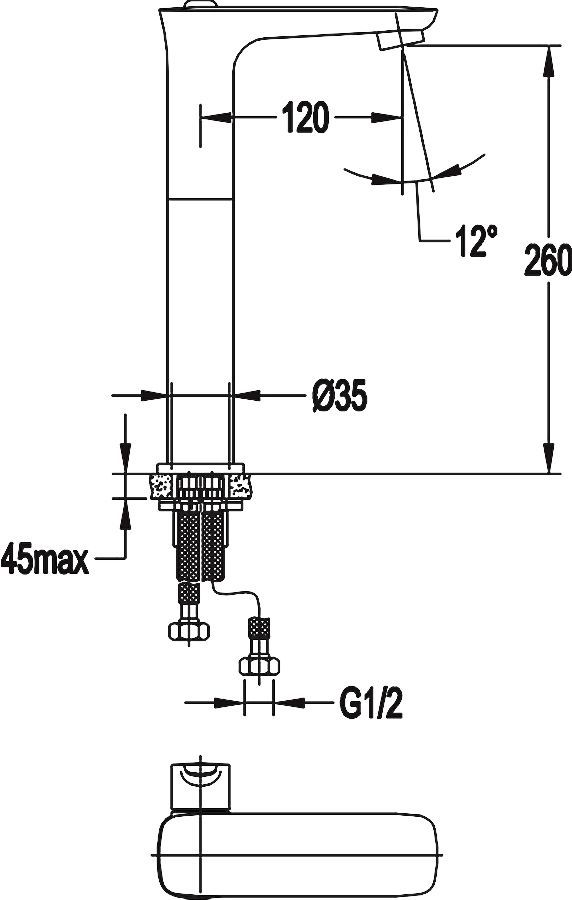 Смеситель Cezares Tesoro F LC 01 W0 для раковины TESORO-F-LC-01-W0 - 1