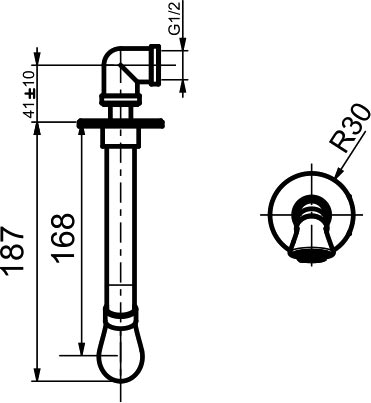 Излив Webert Opera AC0983980 для ванны, розовое золото - 1