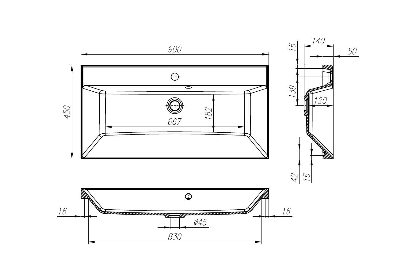 Комплект мебели BelBagno Vittoria 90 белый матовый - 17