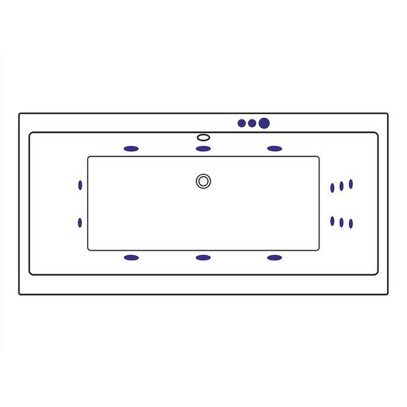 Акриловая ванна Excellent Pryzmat Slim 170x75 белая бронза с гидромассажем WAEX.PRY17S.SMART.BR - 1