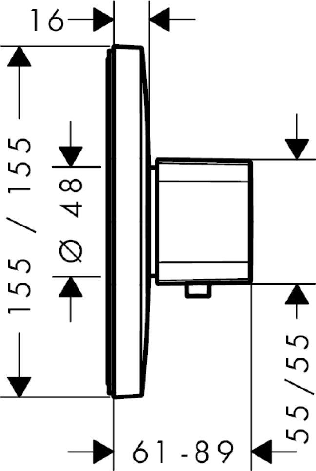 Термостат Hansgrohe Ecostat E Highflow 15706000 для душа - 1