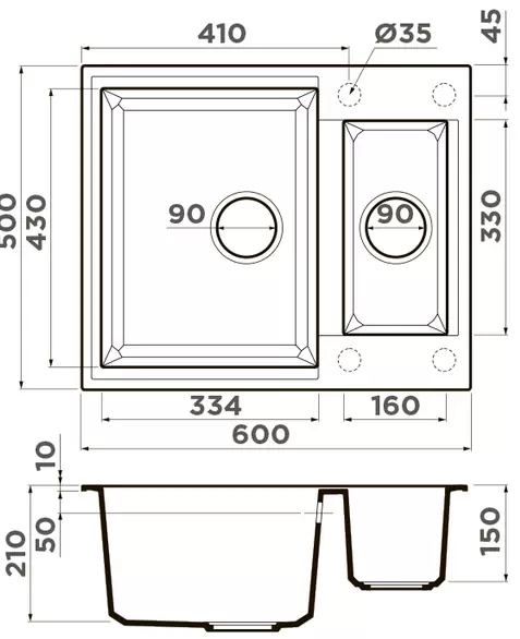 Мойка кухонная Omoikiri Sakaime Tetogranit/leningrad grey  4993554 - 1