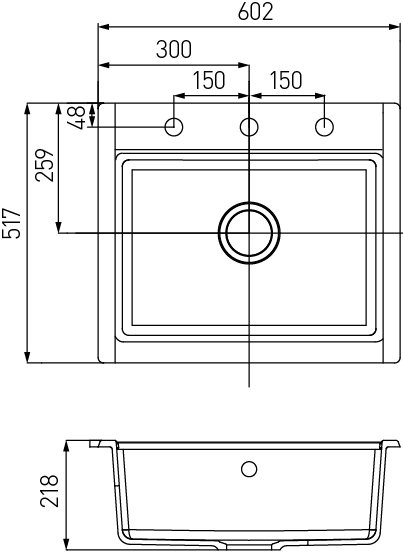 Мойка кухонная AQUATON Делия 60 песочная 1A715232LD220 - 4