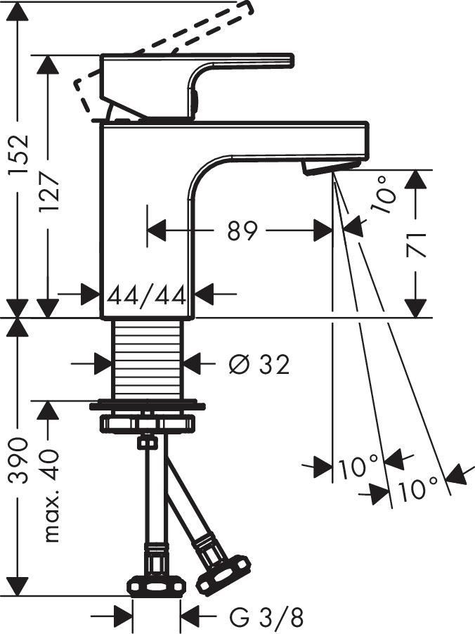 Смеситель Hansgrohe Vernis Shape 71567000 для раковины, хром - 1