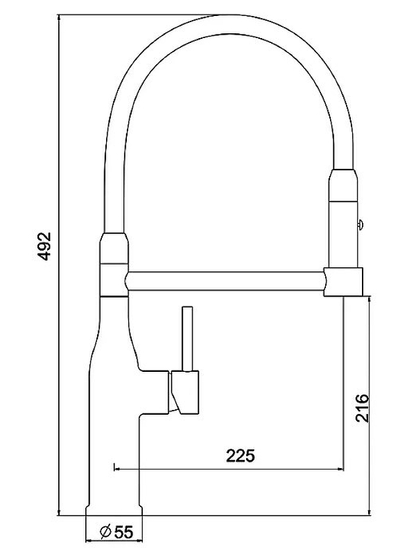 Смеситель для кухни Gappo черный G4398-51 - 2