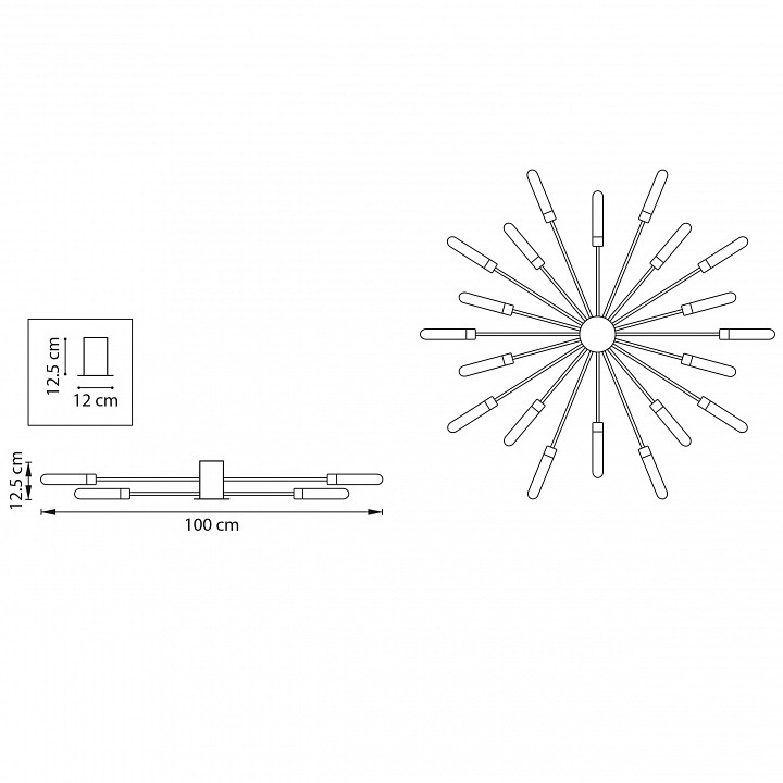 Потолочная люстра Lightstar Ragno 732207 - 4