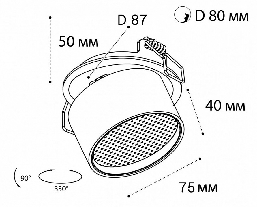 Встраиваемый светильник Italline IT02-009 IT02-009 3000K white - 2