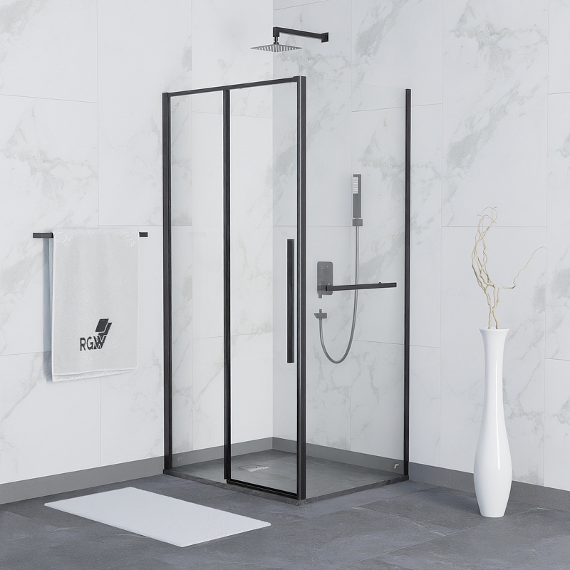 Душевой уголок RGW Stilvoll SV-42-1B 140x80 профиль черный стекло прозрачное 323242148-014 - 1