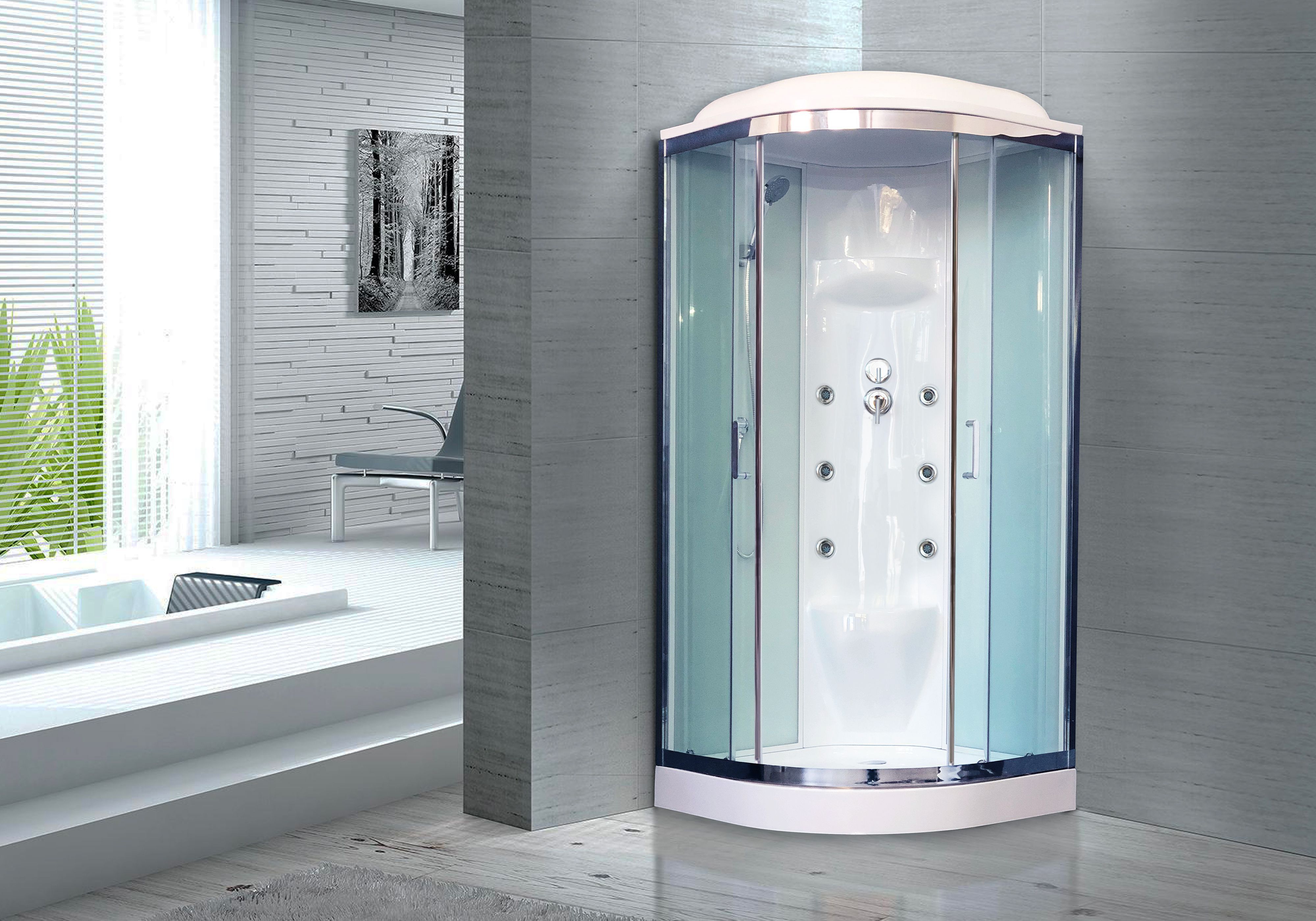 Душевая кабина Royal Bath RB 100HK7-WT-CH - 1