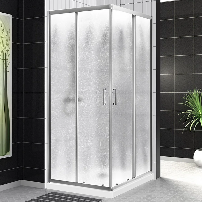 Душевой уголок BelBagno Uno 120х90 профиль хром стекло рифленое UNO-195-AH-2-120/90-CH-CR - 0