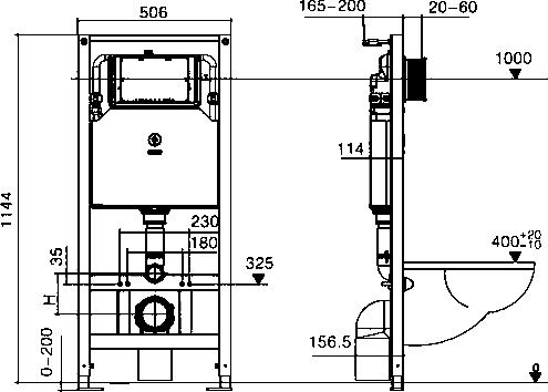 Система инсталляции для унитазов Weltwasser WW AMBERG 506 ST  10000005989 - 3