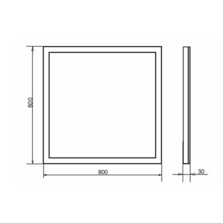 Зеркало Comforty Гиацинт 80 с подсветкой 00-00005265 - 2