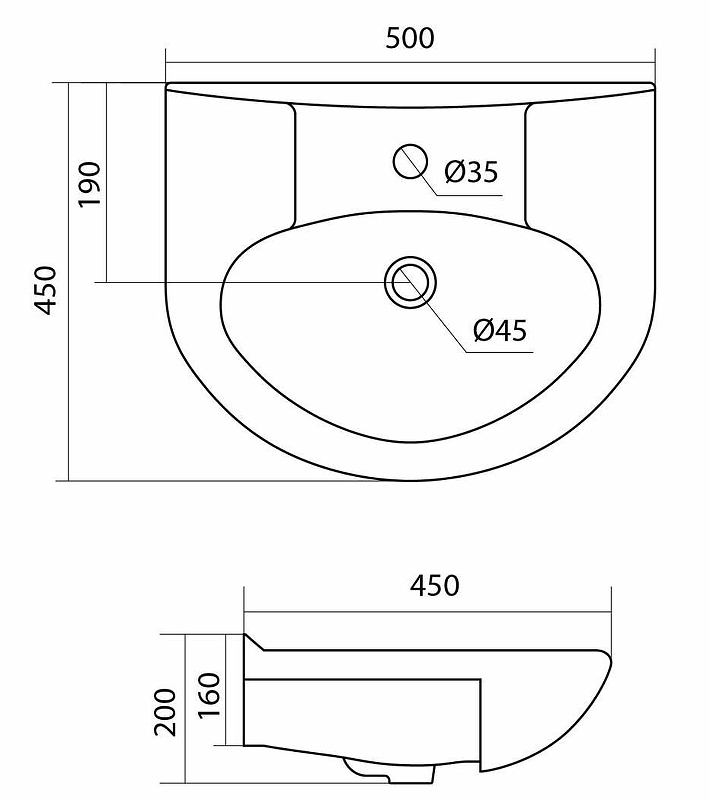 Раковина мебельная Style Line Канны 50 белый ЛС-00000162 - 3