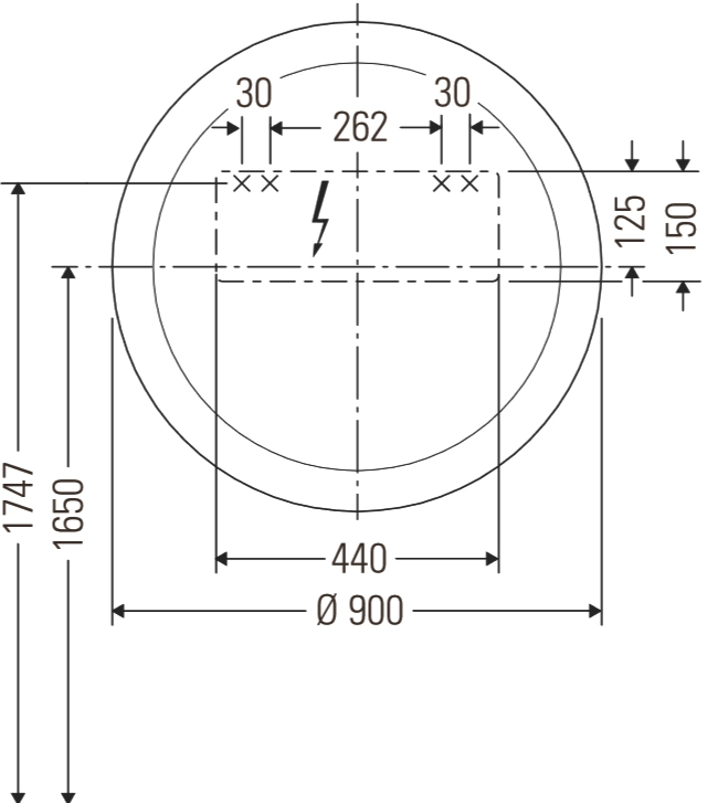 Зеркало круглое Duravit Happy D.2 Plus HP7481G0000 - 6