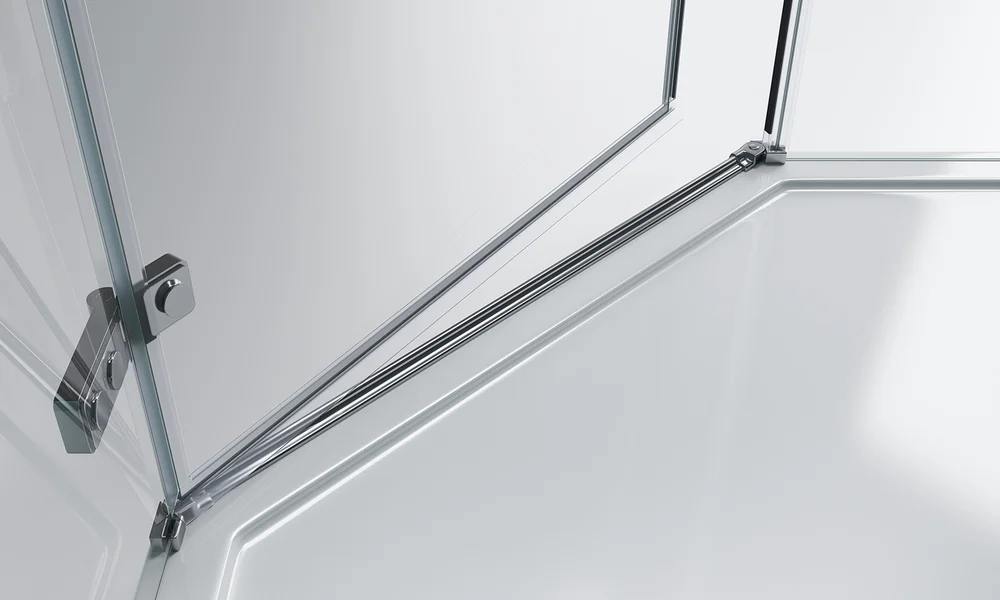 Душевой уголок BelBagno Kraft 80х80 R профиль хром стекло прозрачное KRAFT-P-1-80-C-Cr-R - 5