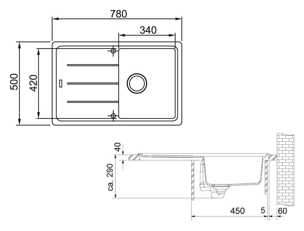 Мойка кухонная Franke Basis BFG 611 оникс 114.0259.927 - 2